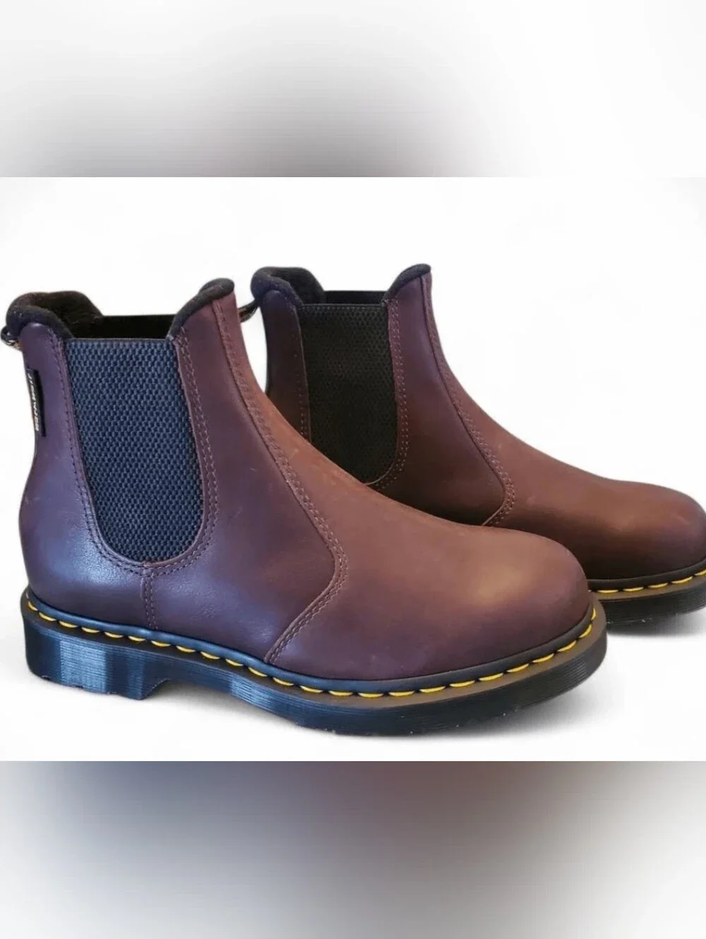 NWT Dr. Martens 2976 WarmWair Chelsea Boots Brown Leather M 8, W 9. NO BOX